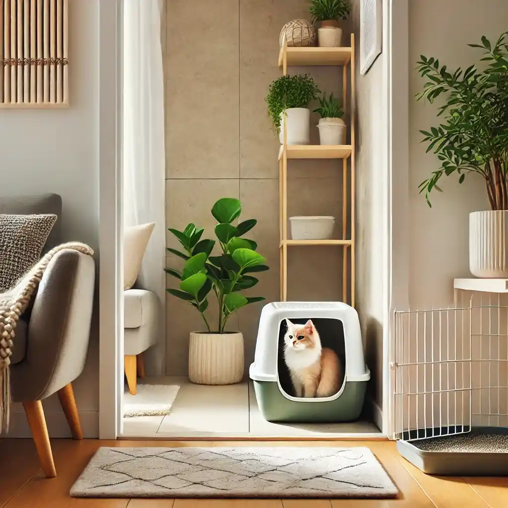 where to put cat litter box in apartment