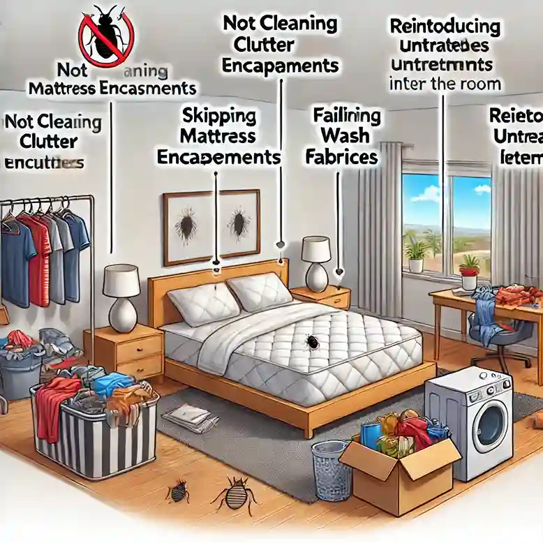 when can i put clothes back after bed bug treatment