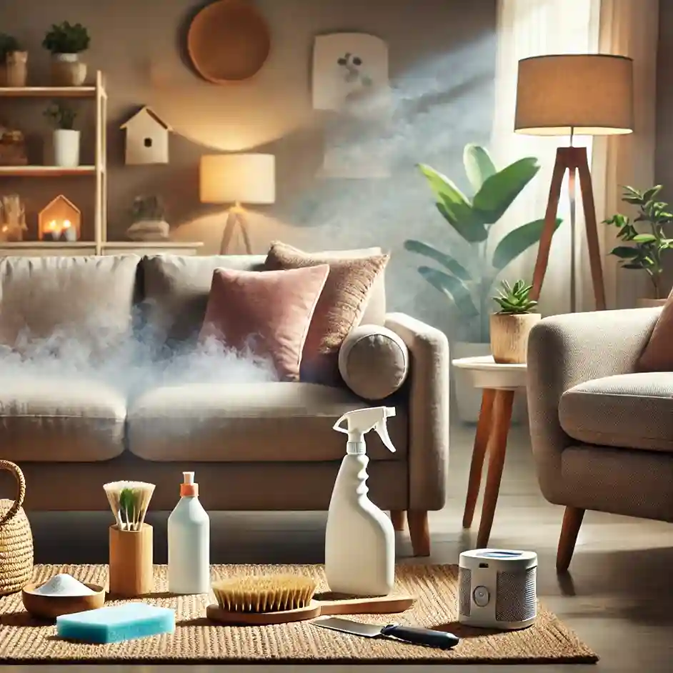 how to get rid of smoke smell in wood furniture